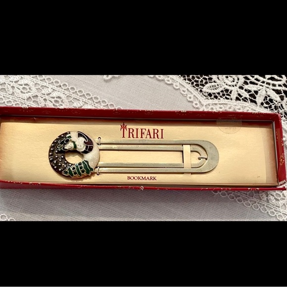 Trifari Bookmark Christmas Snowman - Picture 2 of 5